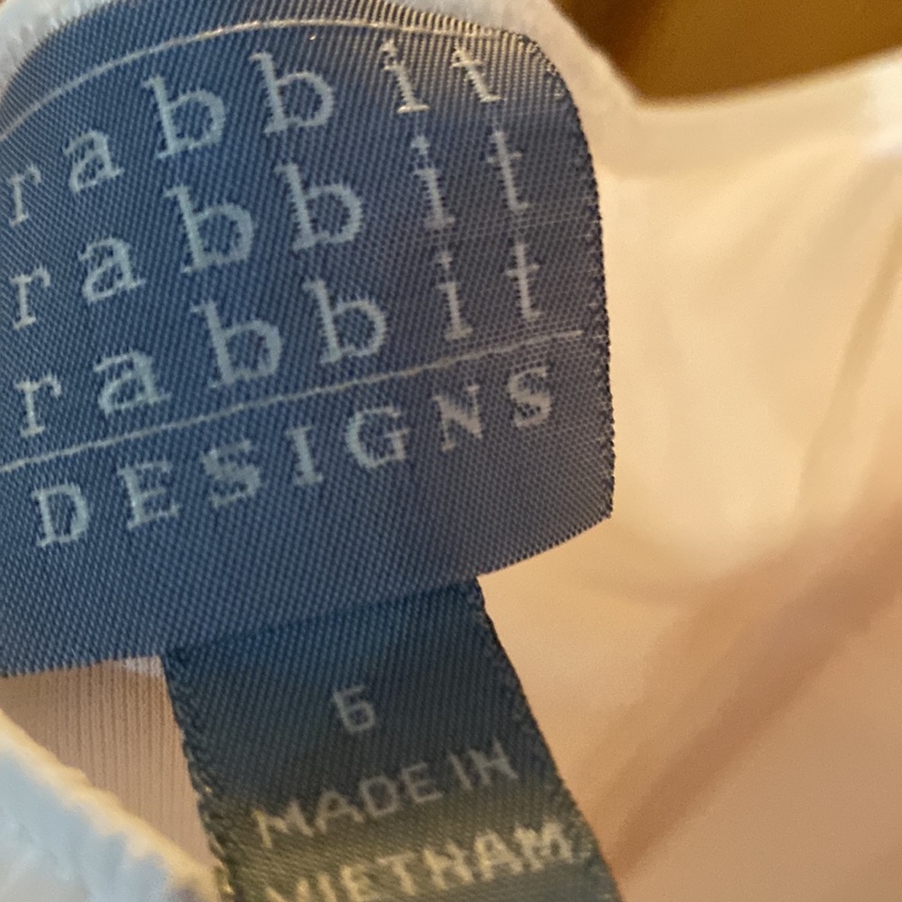 Rabbit Rabbit Rabbit Designs Cream Halter Dress Size 6 - Picture 5 of 5